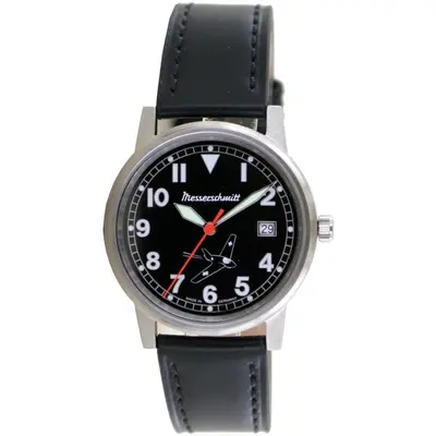 Aristo Unisex Messerschmitt Uhr Fliegeruhr - Komet 80 Jahre - ME163-80-6 Leder