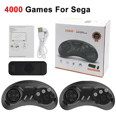 SG800 Sega Retro Videospielkonsole 16Bit 4000Spiele HD Spiel Stick+2X Controller