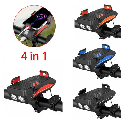 Fahrrad Scheinwerfer Frontlicht Powerbank 4 in1 Lenker Handyhalterung Fahrrad