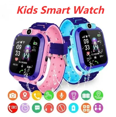 Kinder Smartwatch 4G Uhr SOS SIM LBS Tracker Telefonuhr Wasserdicht Armbanduhr