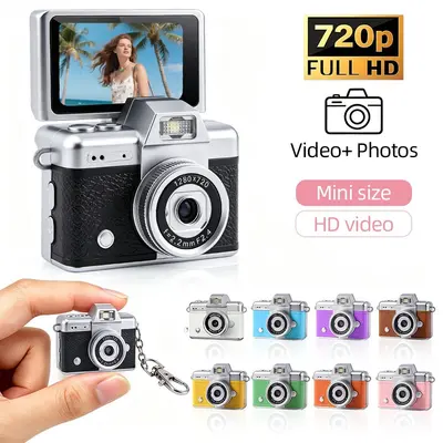 Mini Digitalkamera HD 180° Klappbar Selfie Bildschirm Tragbar Kamera Camcorder