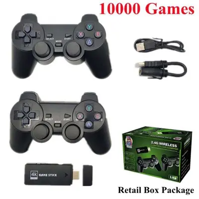 4K Spiel Stick U8 Videospielkonsole 10000 Spiele 2.4G Double Wireless Controller