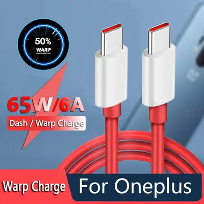 65W USB Warp Ladekabel 6.5A Typ C zu Typ C Kabel PD USB-C für Oneplus 8T