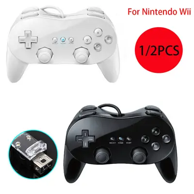 Klassisch Controller Gamepad Joypad Joystick Für Nintendo Wii Game Remote 1/2PCS