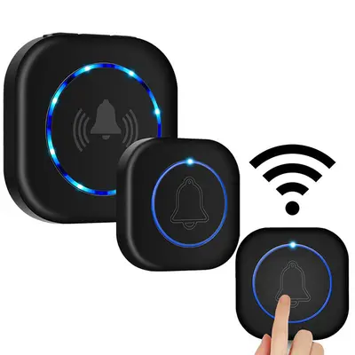 Funkklingel Set Türklingel IP55 Wasserdicht Kabellos Funk Klingel Haustür Neu
