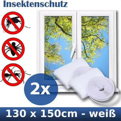 2 Stück Fliegengitter Insektenschutz Mückenschutz für Fenster Dachfenster