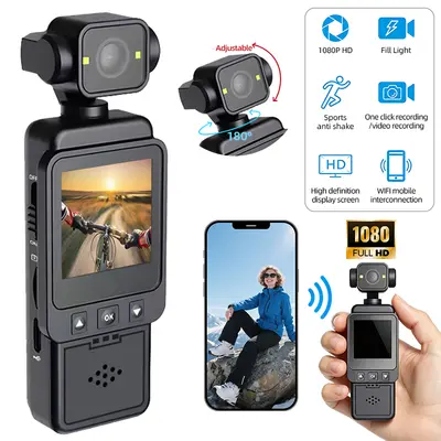 Wireless WIFI Action Kamera Handheld Sportkamera 180° Drehung 4K HD Camcorder
