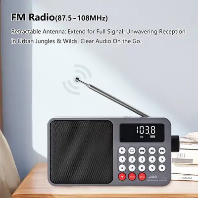 Bluetooth Solar FM Radio Lautsprecher Wiederaufladbar MP3 Player mit LED Licht