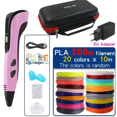 Kinder 3D Druckstift Set mit PLA Filament+Tragbar Tasche DIY 3D Stift Geschenk