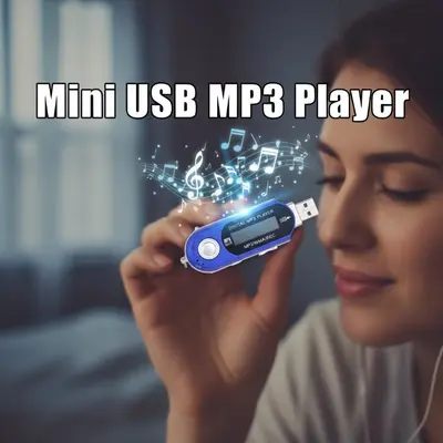 Tragbar Mini MP3 Player Musik Player Digital LCD Bildschirm FM Radio USB Stick