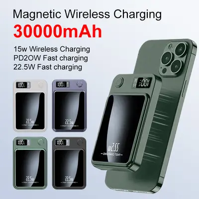 Magnetische Wireless Powerbank Schnell Ladegerät für iPhone Handy Tragbare