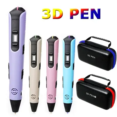 Kinder 3D Druckstift LCD Display Bildschirm 1.75mm PLA DIY Stift Geschenke Neu