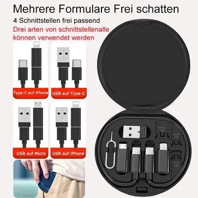 Adapter Set USB-C USB-A Micro USB Lightning Sim Karten Nadel Lade Daten Kabel