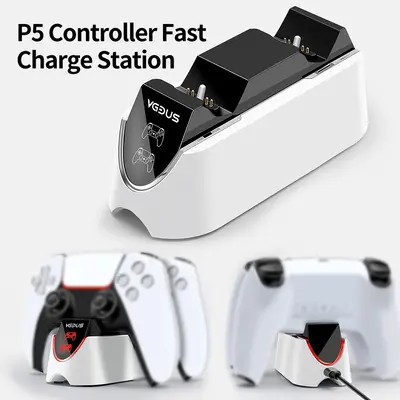 Für Sony PlayStation 5 PS5 Controller Ladestation Dual Schnell Ladegerät
