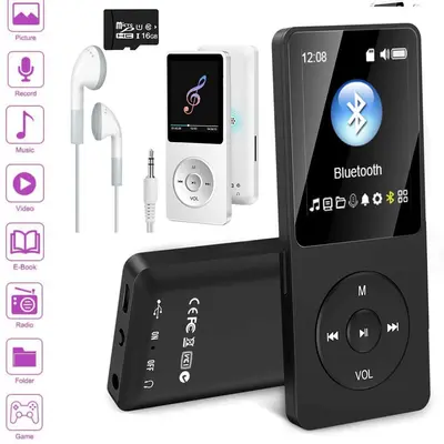 Bluetooth MP3 Player Sport HIFI Musik Sprecher 16GB MP4 Medien FM Radio Recorder