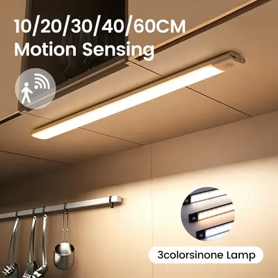 USB LED Unterbauleuchte mit Bewegungsmelder Licht Leiste Küche Schrank 3 Farben