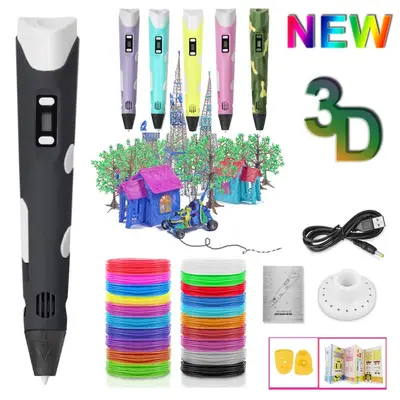 3D Druck Stift Set LCD Bildschirm mit PLA Filament DIY Stift Geschenk für Kinder