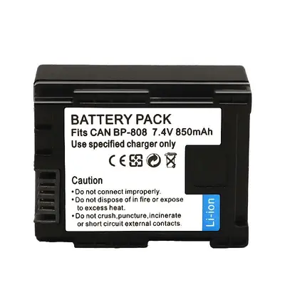 850mAH Akku für Canon BP-808 2740B002 FS11 VIXIA HF G10 FS40 VIXIA HF G Batterie