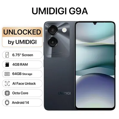 UMIDIGI G9A 4GB+64GB Dual SIM Android Smartphone 6,75 Zoll Ohne Vertrag Handy