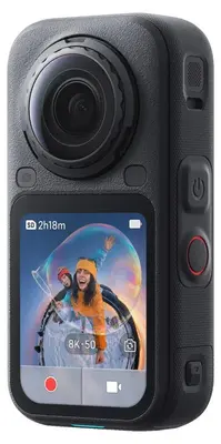 Insta360 X6 Midnight Black Essentials Bundle Touchscreen 72 Megapixel Pre-Record