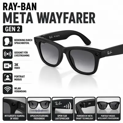 Ray-Ban Meta Wayfarer (Gen 2) RW4012 601ST3 50-22 - Sehr Gut -