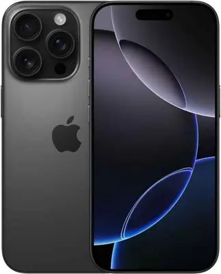 Apple iPhone 16 Pro - 128GB - Titan Schwarz inkl. Schutzglas & Silikon Sehr Gut
