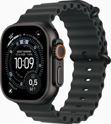 Apple Watch Ultra 3 Titanium Black Ocean Band Black - Wie Neu -