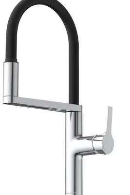 Wasserwerk WK2 Küchenarmatur - Design-Wasserhahn Küche - Chrom - Herunterziehbar