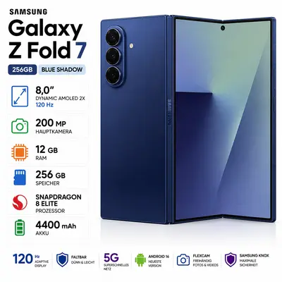 Samsung Galaxy Z Fold7 256GB 12GB Blue Shadow