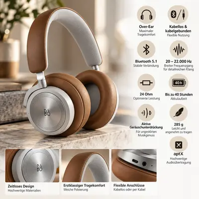 Bang & Olufsen Beoplay HX Timber 22.000 Hz 24 Ohm 40 h Akkulaufzeit NEU OVP