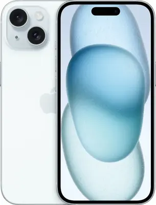 Apple iPhone 15 - 256GB - Blau inkl. Silikon Case & Schutzglas - Wie Neu -