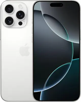 Apple iPhone 16 Pro Max 256GB Titan Weiß Schutzglas & Silikon Case Sehr Gut