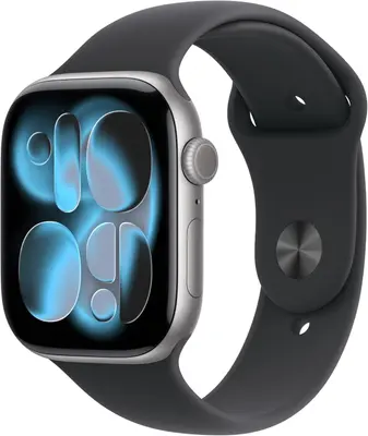 Apple Watch Series 11 5G 46mm Aluminium Space Gray Sport Band Black M/L