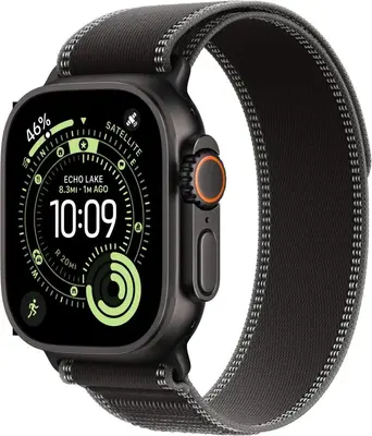 Apple Watch Ultra 3 Titanium Black Trail Loop Black M/L