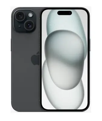 Apple iPhone 15 - 128GB - Schwarz inkl. Silikon Case & Schutzglas - Gut -