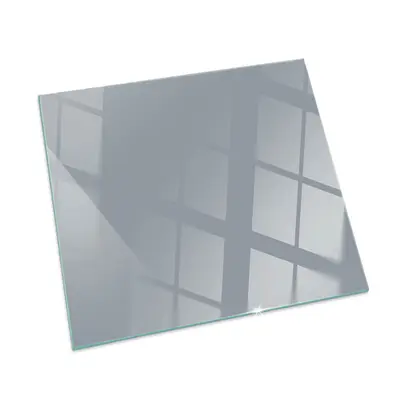 Kaminofen Bodenplatte Ofenglas Ofenplatte Sicherheitsglas Farbe Grau 50 x 50 cm