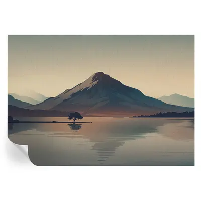 Selbstklebende Fototapete Tapetenfolie Bergpanorama, Harmonie Des Wassers