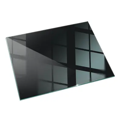 Glas Ofenplatte Kaminglas Ofenglas Kaminplatte Farbe Dunkler Graphit 60 x 40 cm