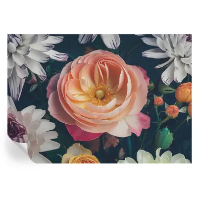 Klebefolie Wand Blumen Im Klassischen Stil Mit Einer Zurückhaltenden Komposition