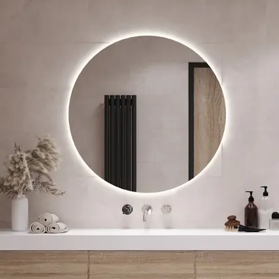 Badspiegel Mit LED Beleuchtung Lichtspiegel Badezimmerspiegel Bad Spiegel 70 cm
