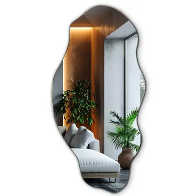 Modernes Unregelmäßiges Spiegel Asymmetrischer Wandspiegel Boho Schlafzimmer