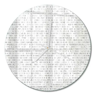 Runde Dekorative Wanduhr aus Gehärtetem Glas Binärcode Weiße Zeiger fi30 cm