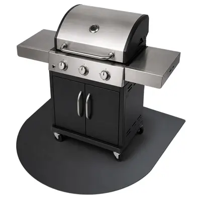 Metall Arch Shape Grillmatte Bodenschutz Feuerfeste Unterlage für Grill 100 cm