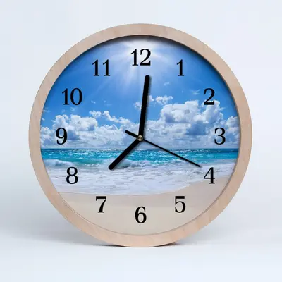 Tulup Holzuhr 20fi cm Wanduhr Küchenuhr - Meer
