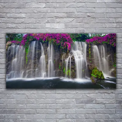 Leinwand-Bilder Wandbild Canvas Kunstdruck 120x60 Wasserfall Natur