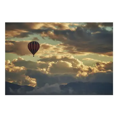 Moderne Vlies Fototapete für Stilvolle Einrichtung Ballon In Den Wolken Grau