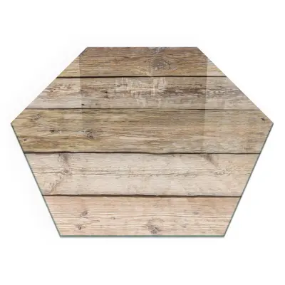 Glasunterlage Kaminofen Für Funken Schutz Muster, das an Holz erinnert h40 cm