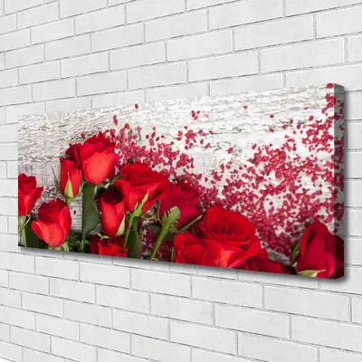 Leinwand-Bilder Wandbild Canvas Kunstdruck 125x50 Rosen Pflanzen