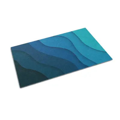 Schmutzfangmatte Sauberlaufmatte Bedruckte Türmatte - Blauer Farbverlauf