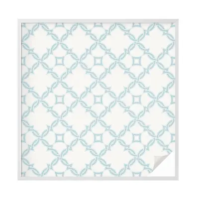 Kreative Motiv Fensterfolie für das Badezimmer Blau-weißes geometrisches Muster